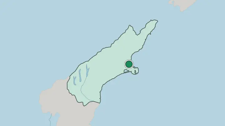 Map of Christchurch in New Zealand