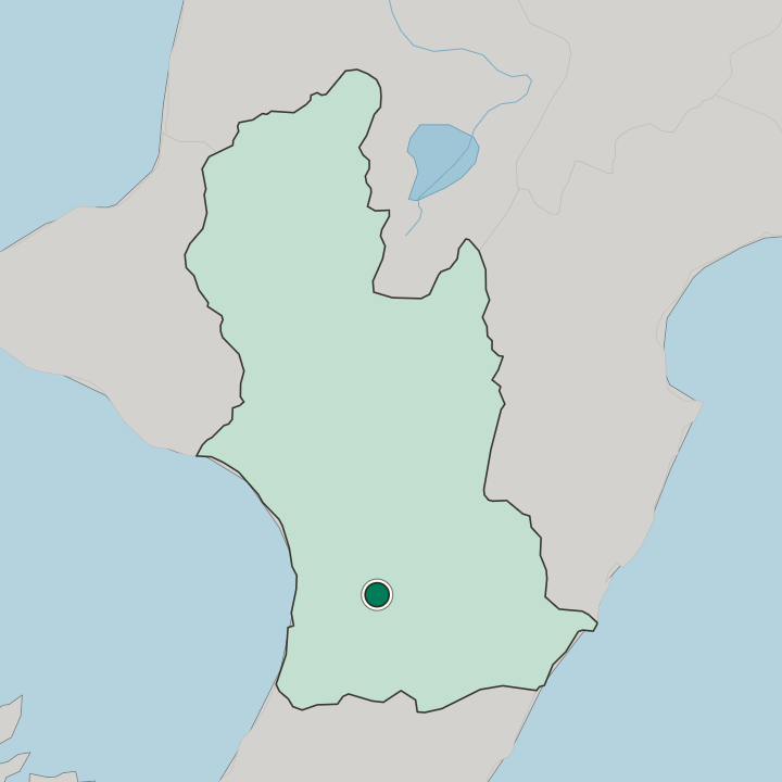 Map showing Palmerston North — In Manawatu-Wanganui