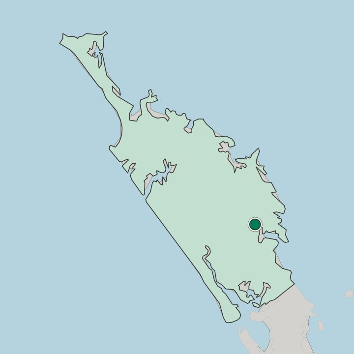 Map showing Whangarei — In Northland