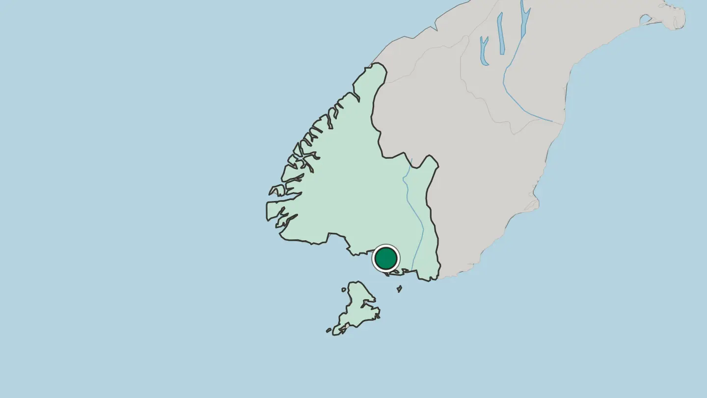 Map of Invercargill in New Zealand
