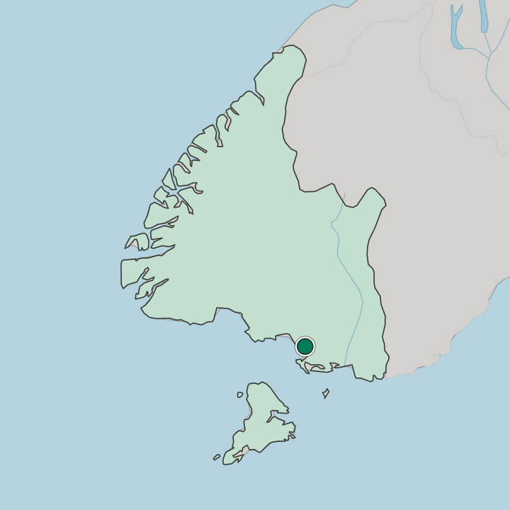 Map showing Invercargill — In Southland