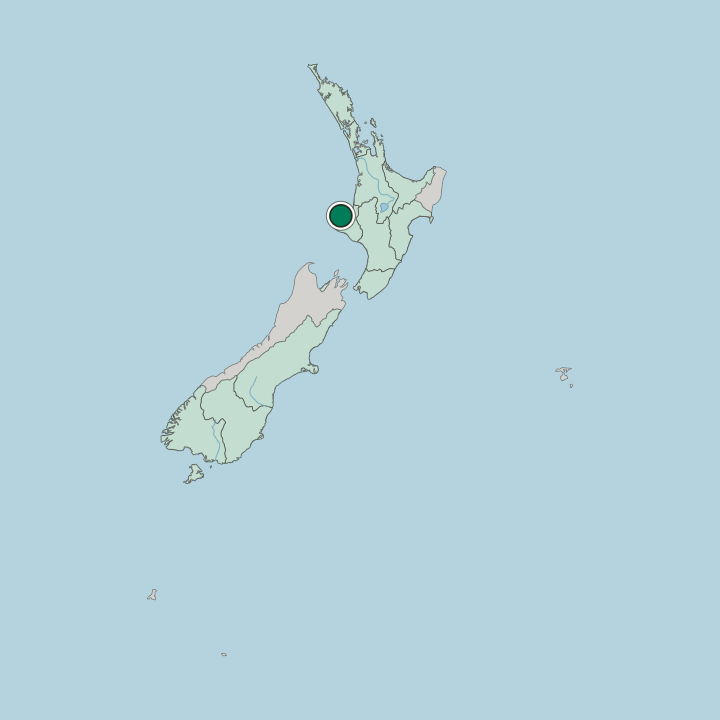 Map showing New Plymouth — In New Zealand
