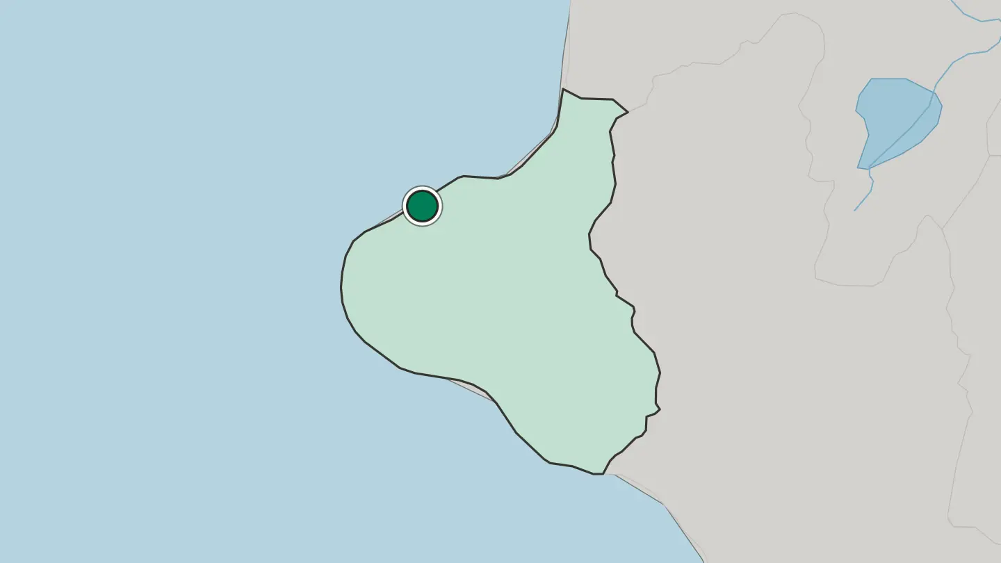 Map of New Plymouth in New Zealand
