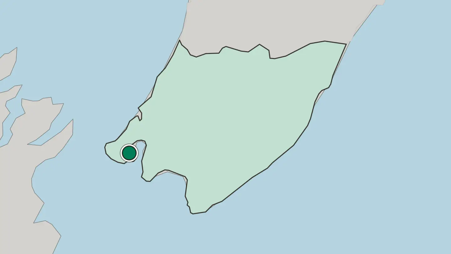 Map of Wellington in New Zealand