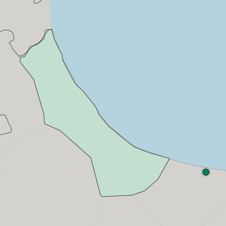 Map showing Barkā’ — In Al Batinah South Governorate