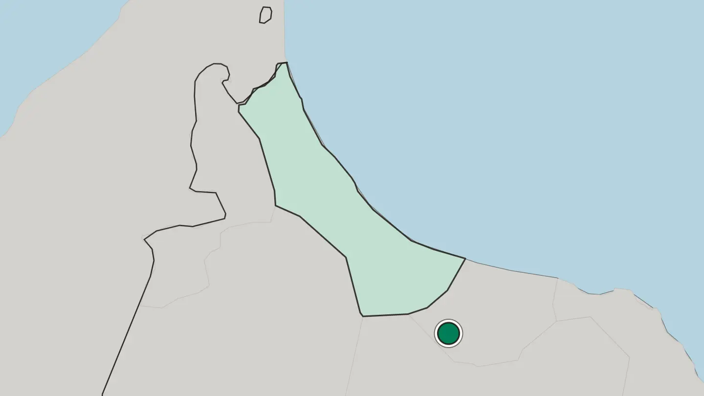 Map of Rustaq in Oman