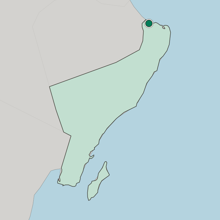 Map showing Sur — In Ash Sharqiyah South