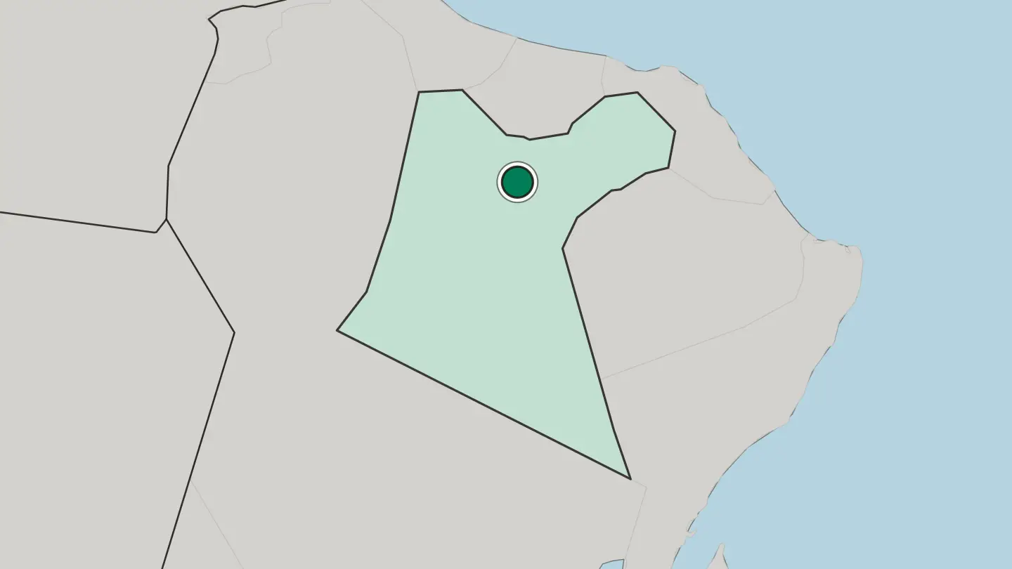 Map of Nizwá in Oman