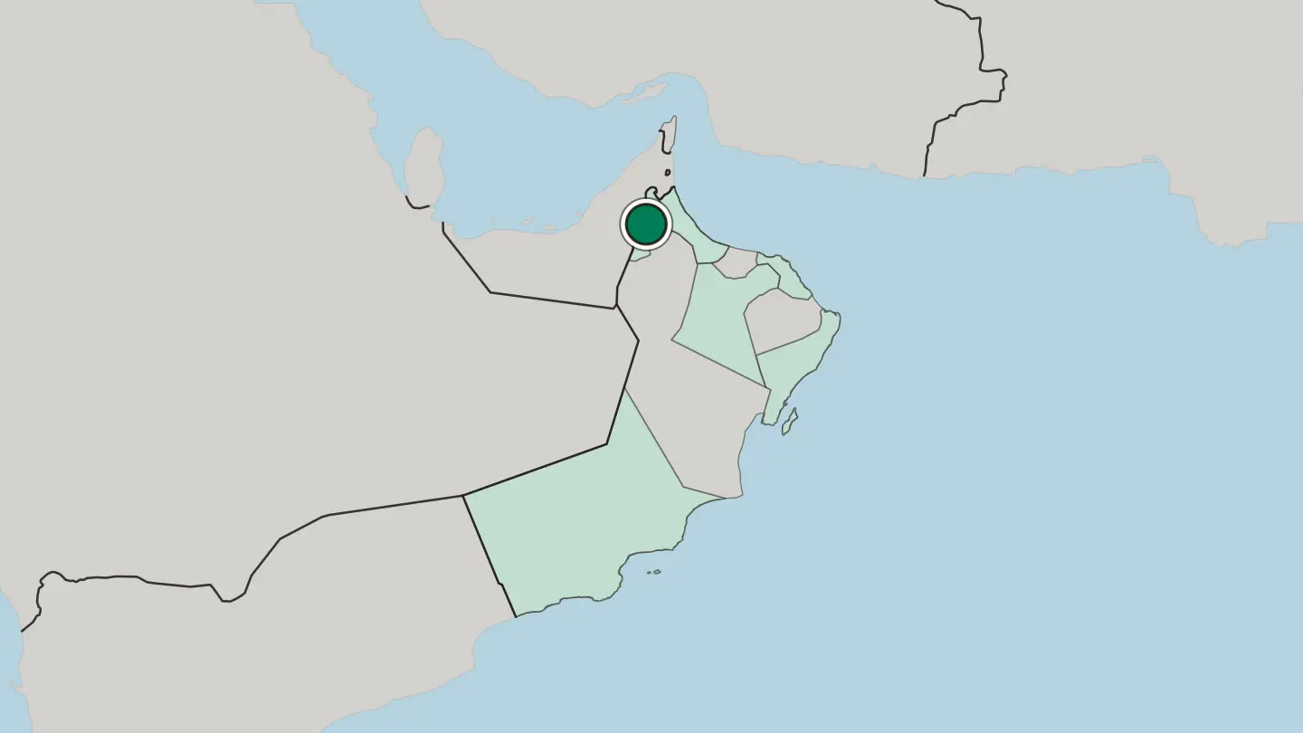 Map of Al Buraymī in Oman