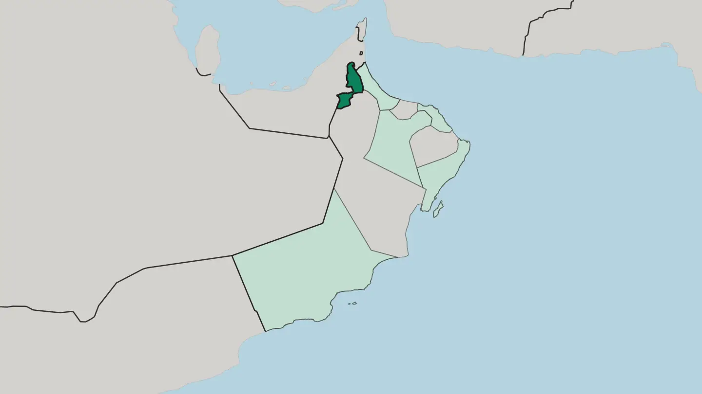 Map of Muḩāfaz̧at al Buraymī in Oman