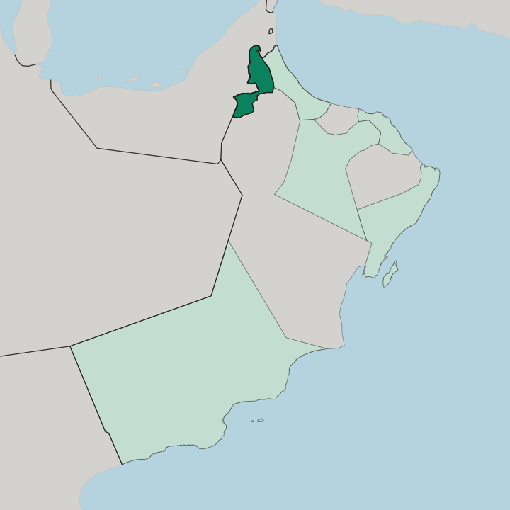 Map showing Muḩāfaz̧at al Buraymī — In Oman