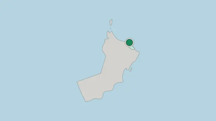 Map of Muscat in Oman