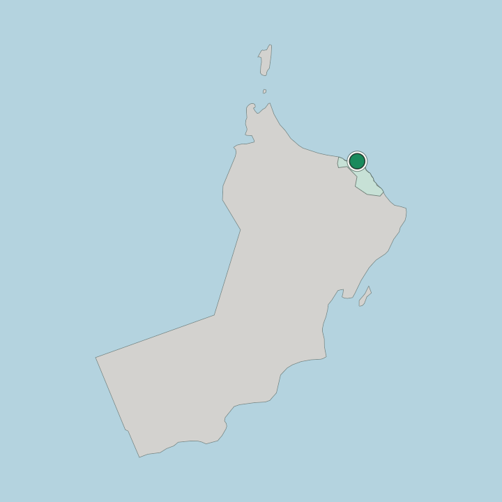 Map showing Muscat — In Oman
