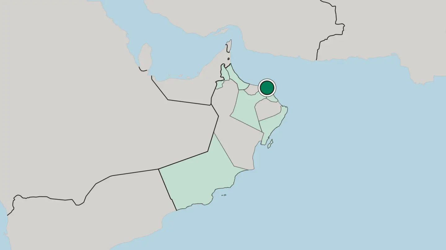 Map of Muscat in Oman