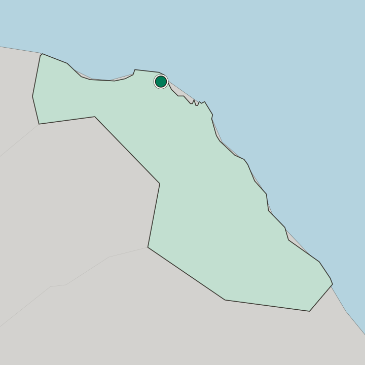 Map showing Muscat — In Muḩāfaz̧at Masqaţ