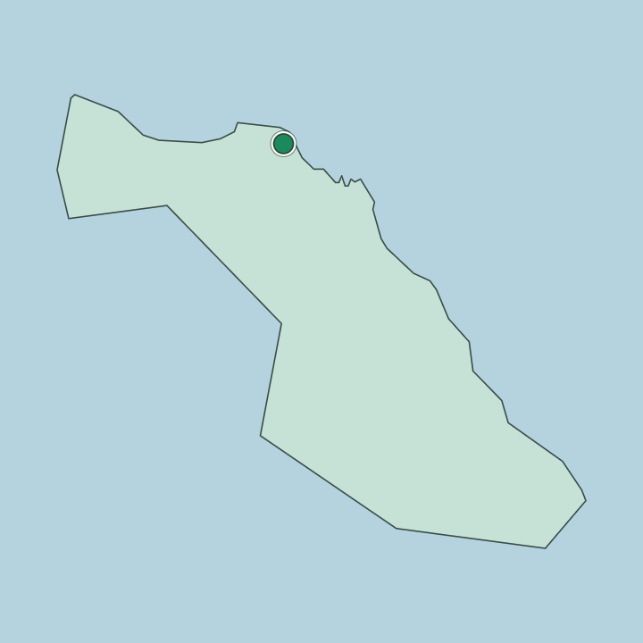 Map showing Muscat — In Muḩāfaz̧at Masqaţ