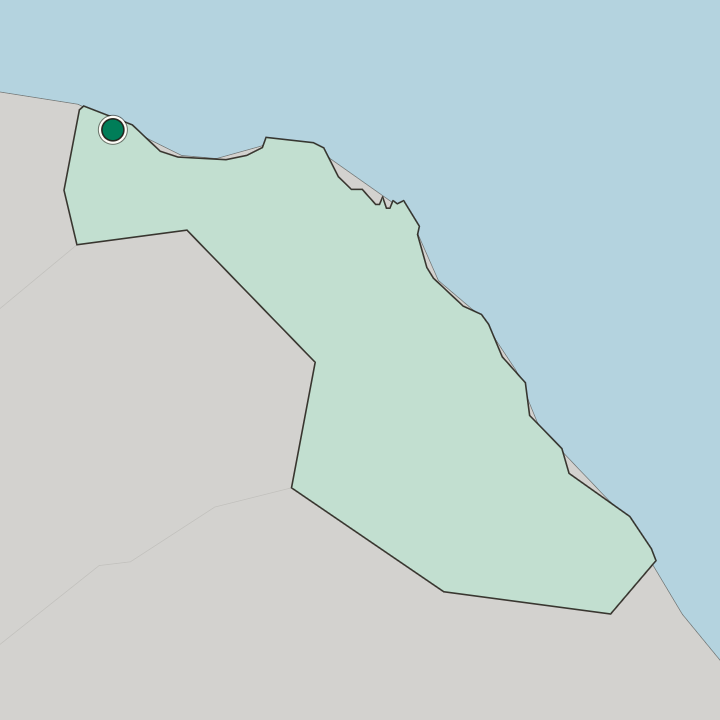 Map showing Seeb — In Muḩāfaz̧at Masqaţ