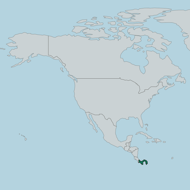 Map showing Panama — In North America