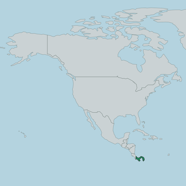 Map showing Panama — In North America
