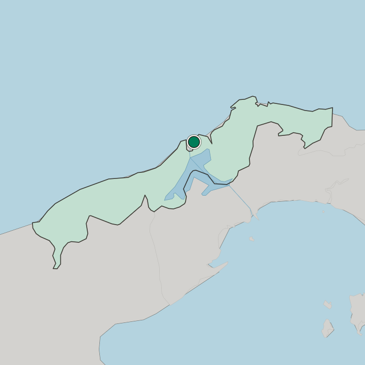 Map showing Colón — In Provincia de Colón