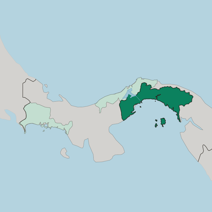 Map showing Provincia de Panamá — In Panama