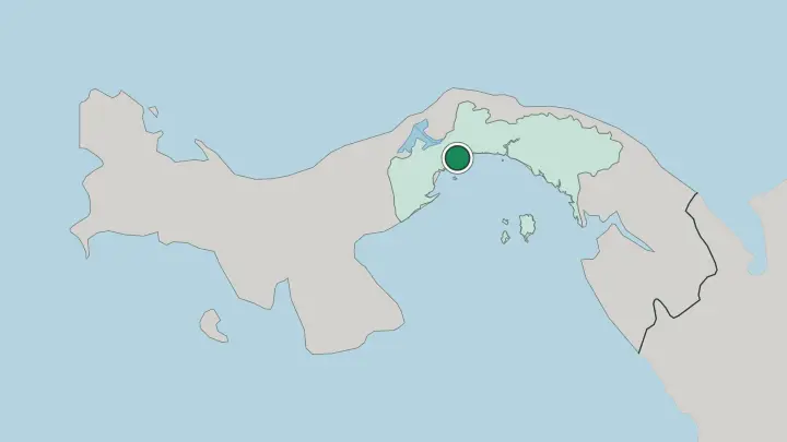 Map of Panama City in Panama