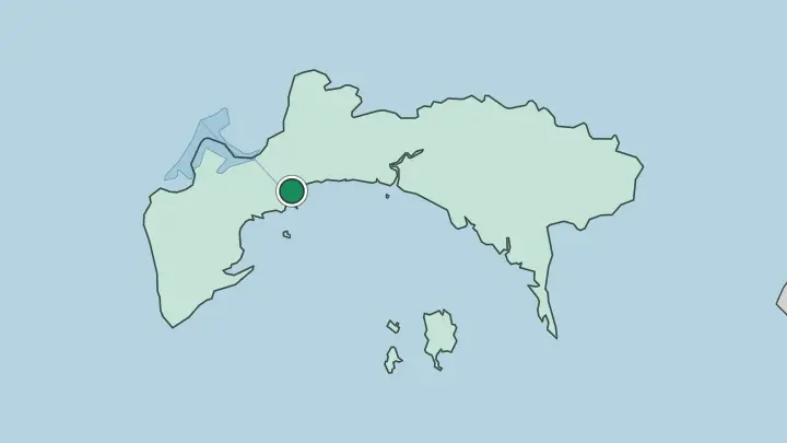 Map of Panama City in Panama