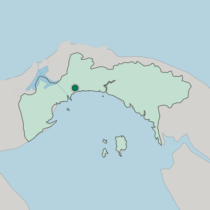 Map showing San Miguelito — In Provincia de Panamá
