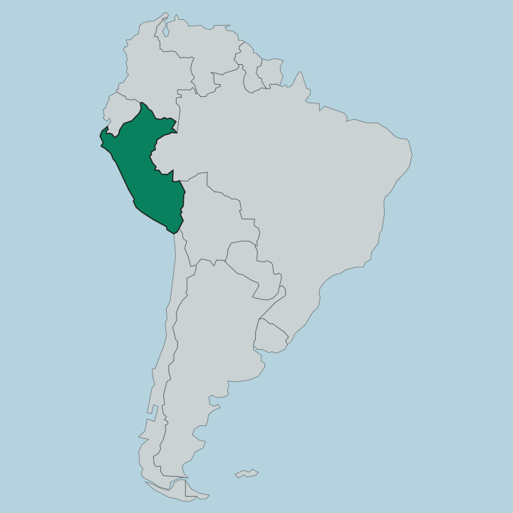 Map showing Peru — In South America