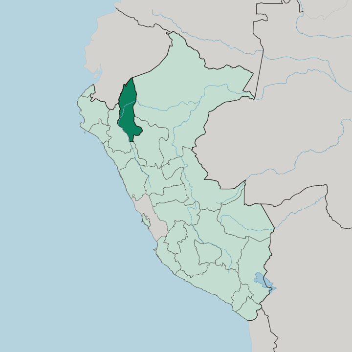 Map showing Departamento de Amazonas — In Peru