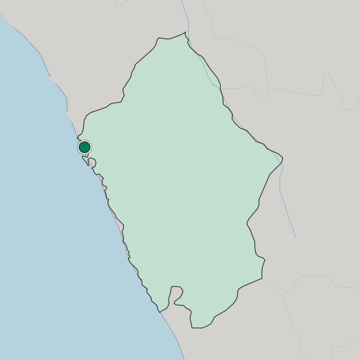 Map showing Chimbote — In Departamento de Ancash