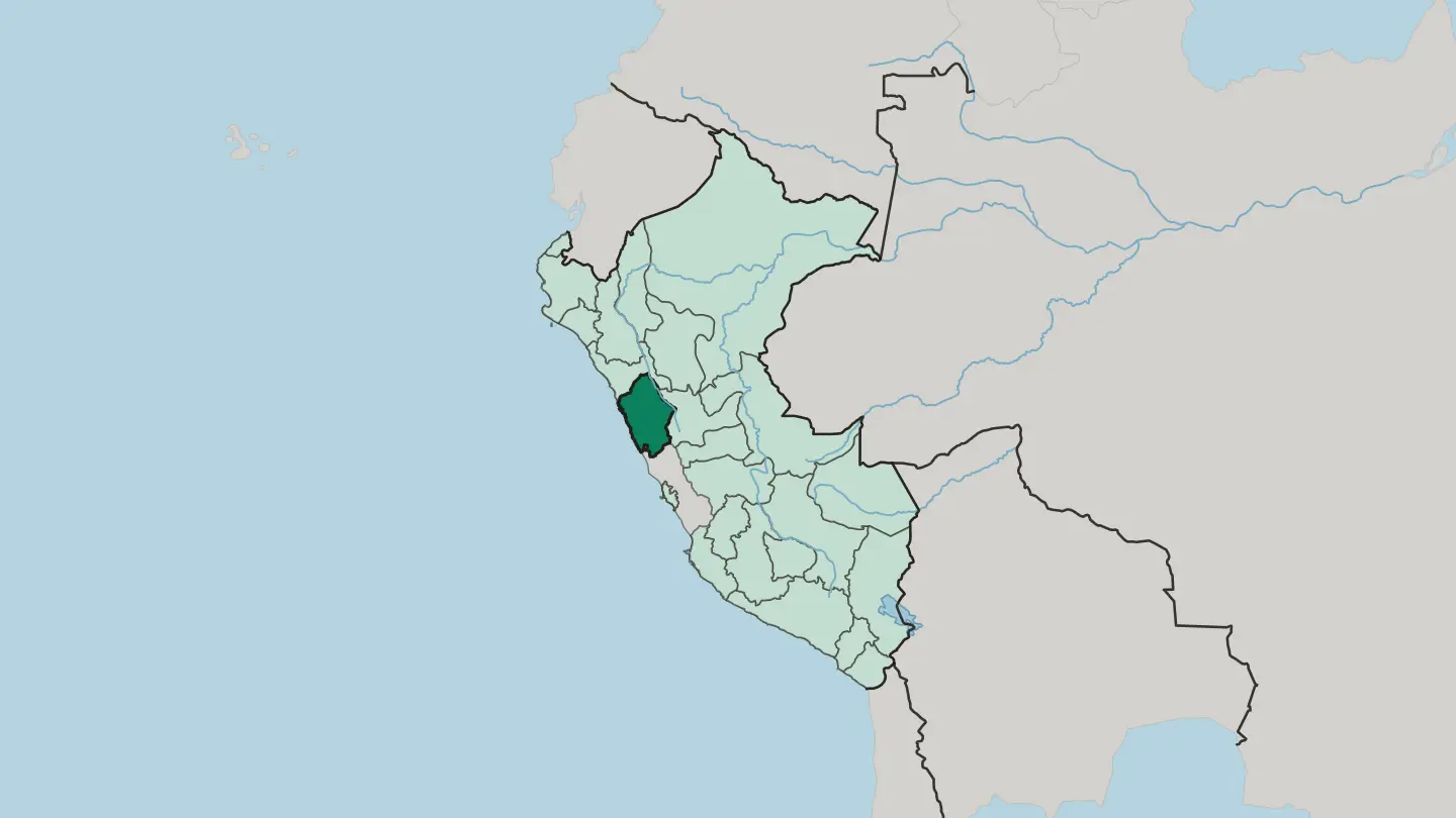 Map of Departamento de Ancash in Peru