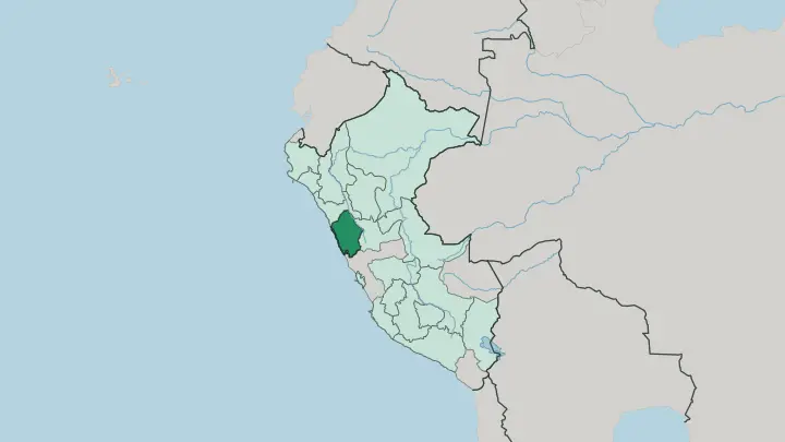 Map of Departamento de Ancash in Peru