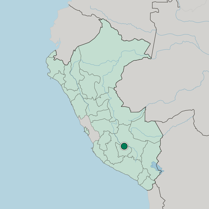 Map showing Abancay — In Peru