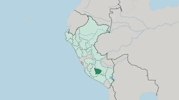 Map of Departamento de Apurímac in Peru