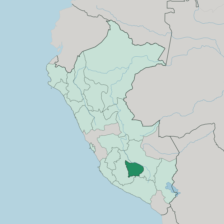Map showing Departamento de Apurímac — In Peru