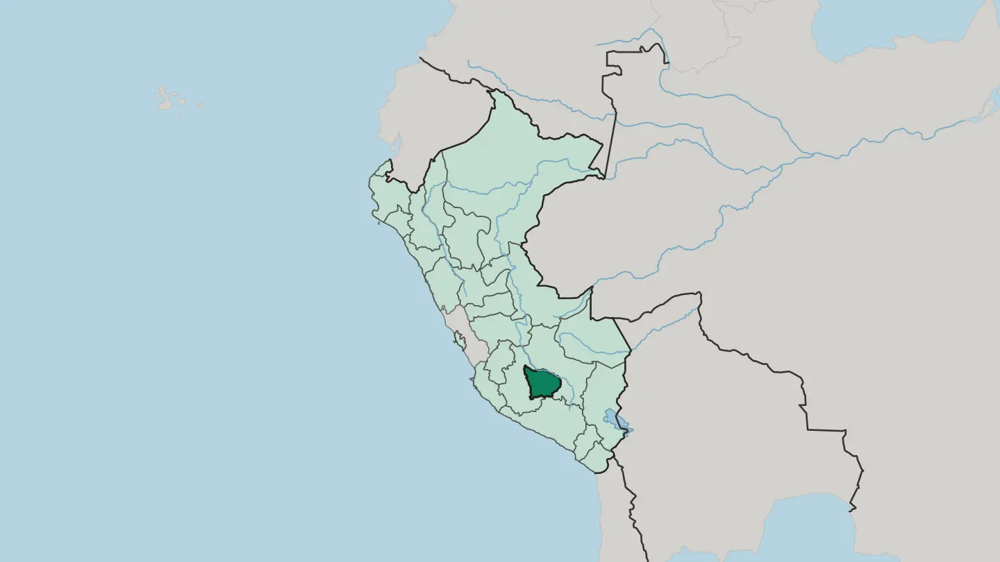 Map of Departamento de Apurímac in Peru
