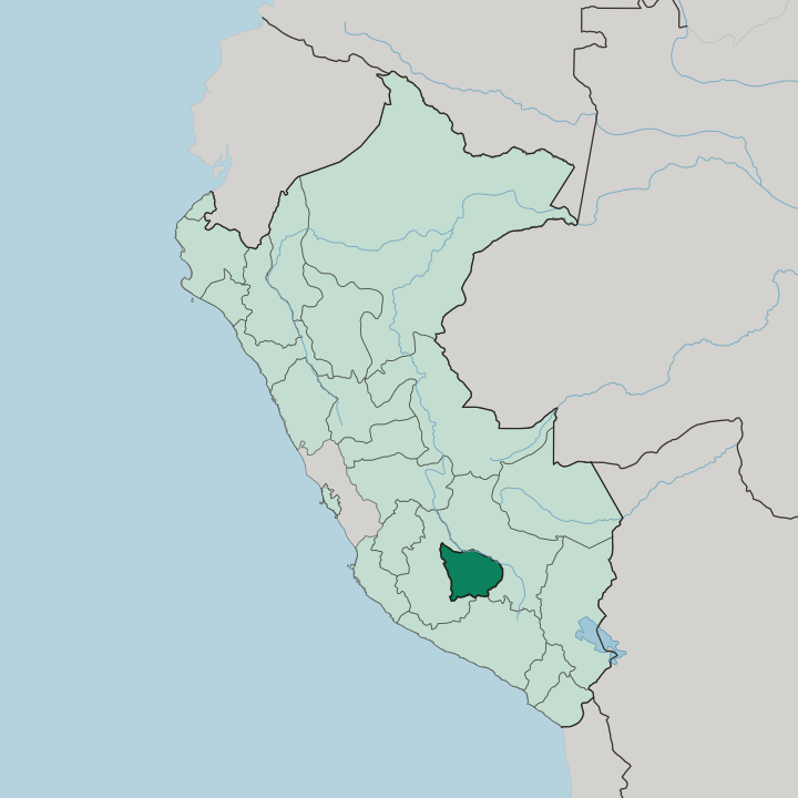 Map showing Departamento de Apurímac — In Peru