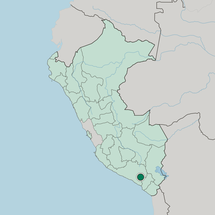 Map showing Arequipa — In Peru