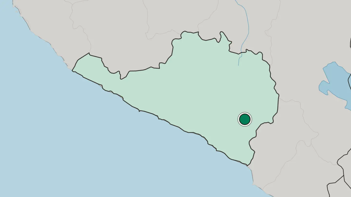 Map of Arequipa in Peru