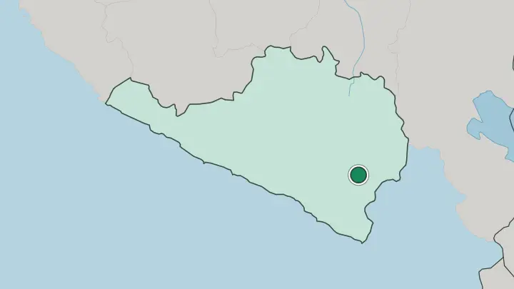 Map of Arequipa in Peru