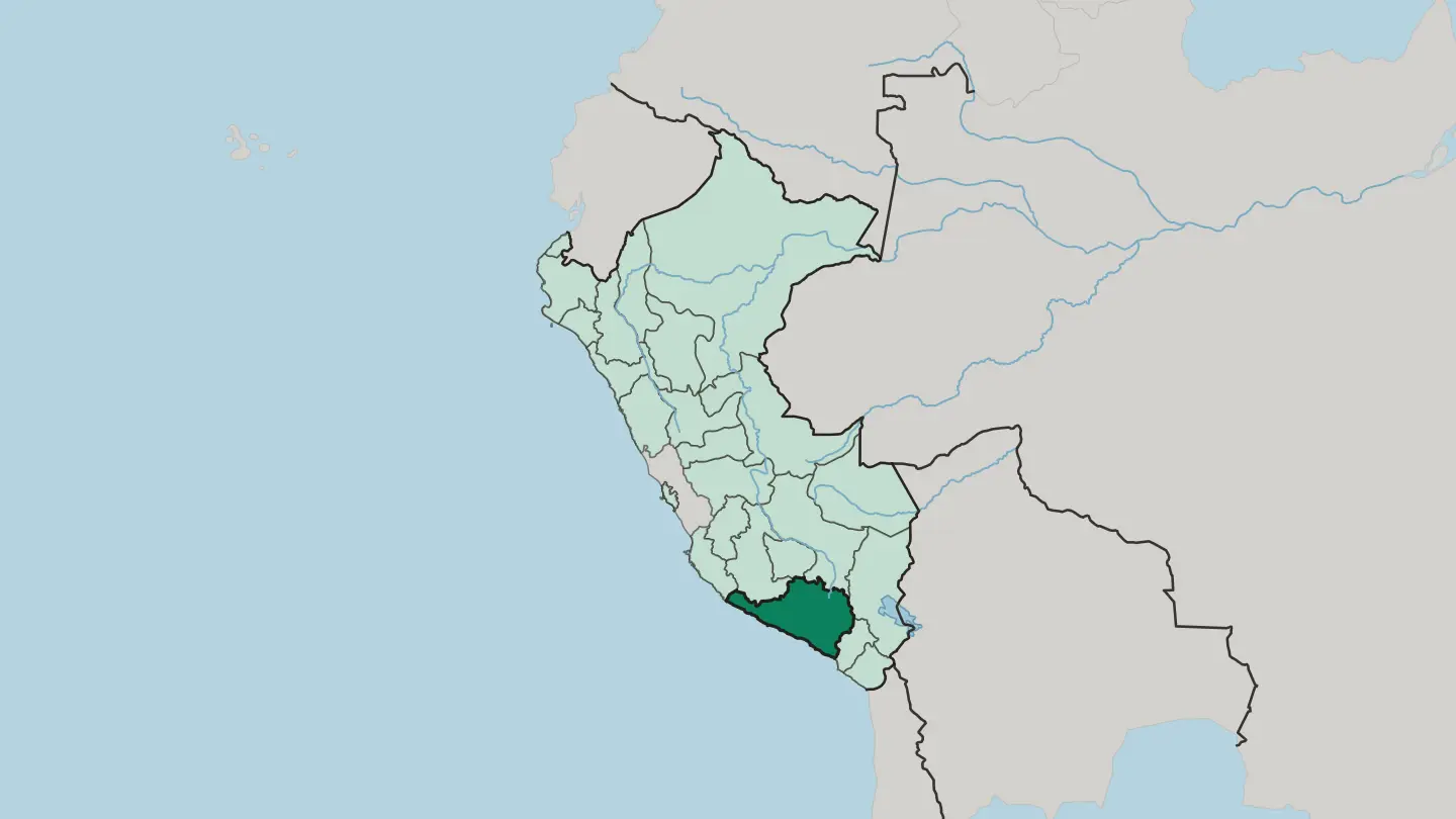 Map of Departamento de Arequipa in Peru