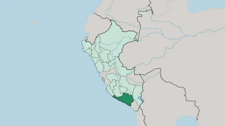 Map of Departamento de Arequipa in Peru