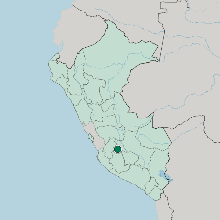 Map showing Ayacucho — In Peru