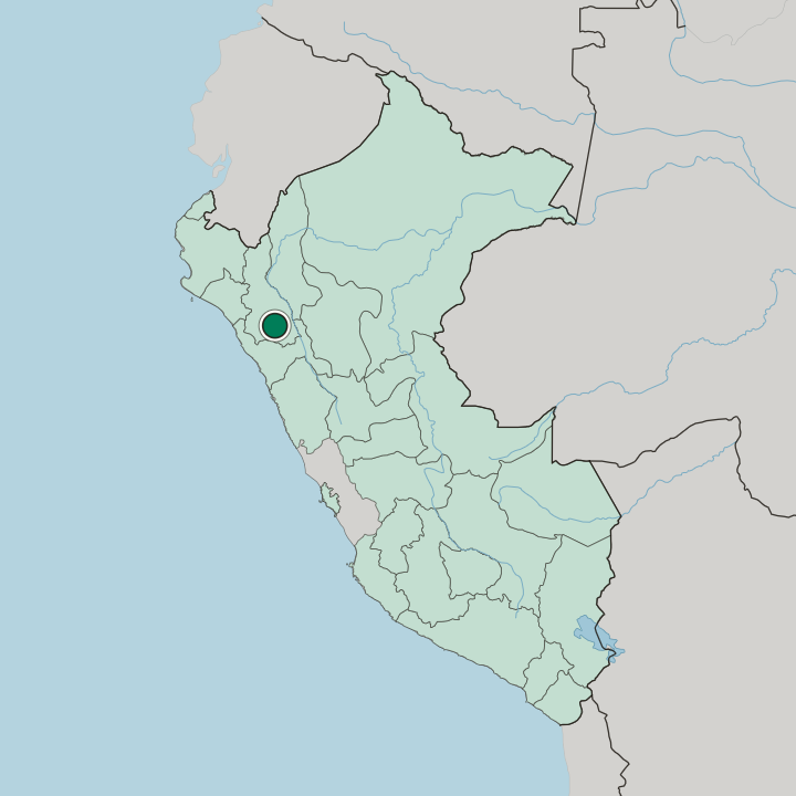 Map showing Cajamarca — In Peru