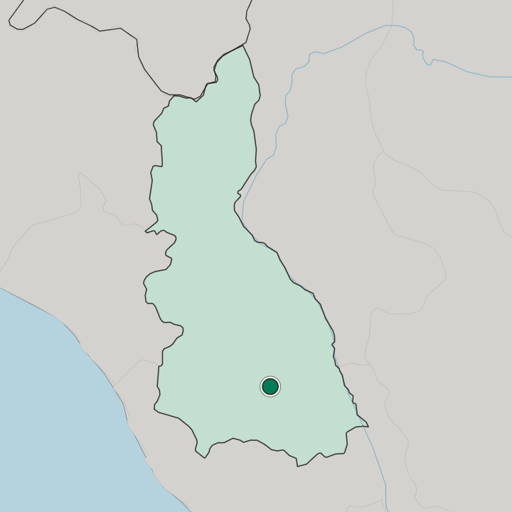 Map showing Cajamarca — In Departamento de Cajamarca
