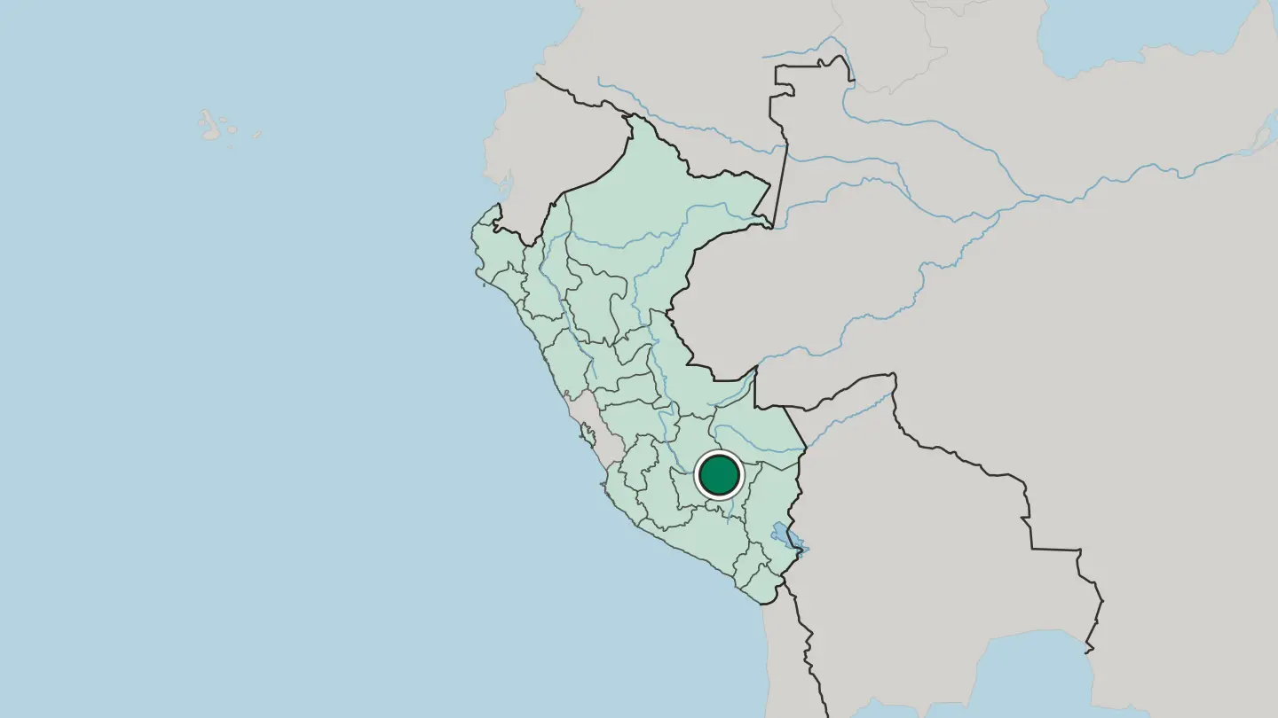 Map of Cusco in Peru