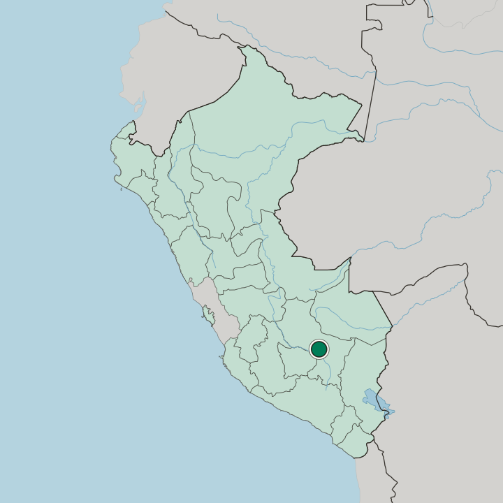 Map showing Cusco — In Peru