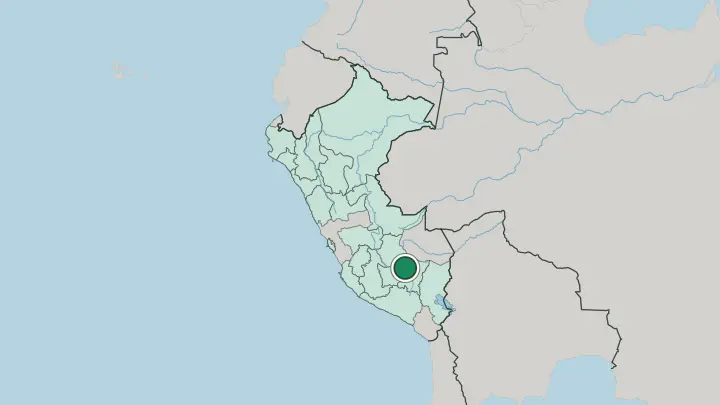 Map of Cusco in Peru