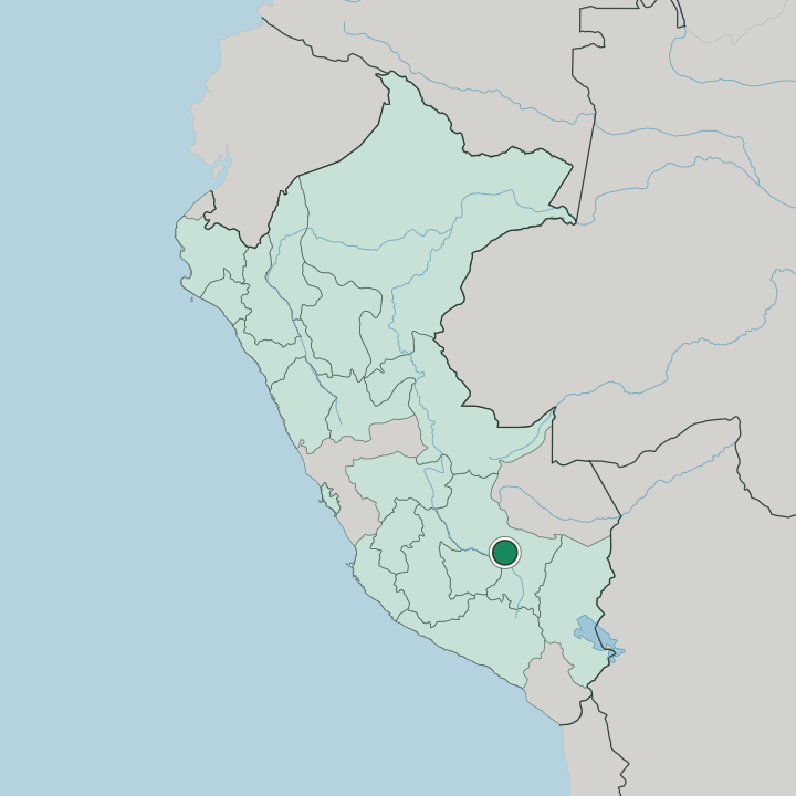 Map showing Cusco — In Peru